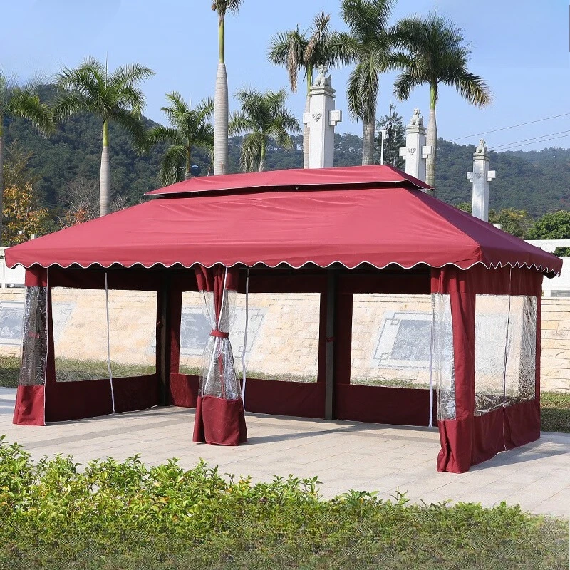 

gazebo four-column pavilion garden courtyard tent gazebo outdoor leisure four-corner awning pavilion move