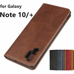 Leather case For Samsung Galaxy Note 10 Note10 Plus 5G Flip case card holder Holster Magnetic attraction Cover Case Wallet Case