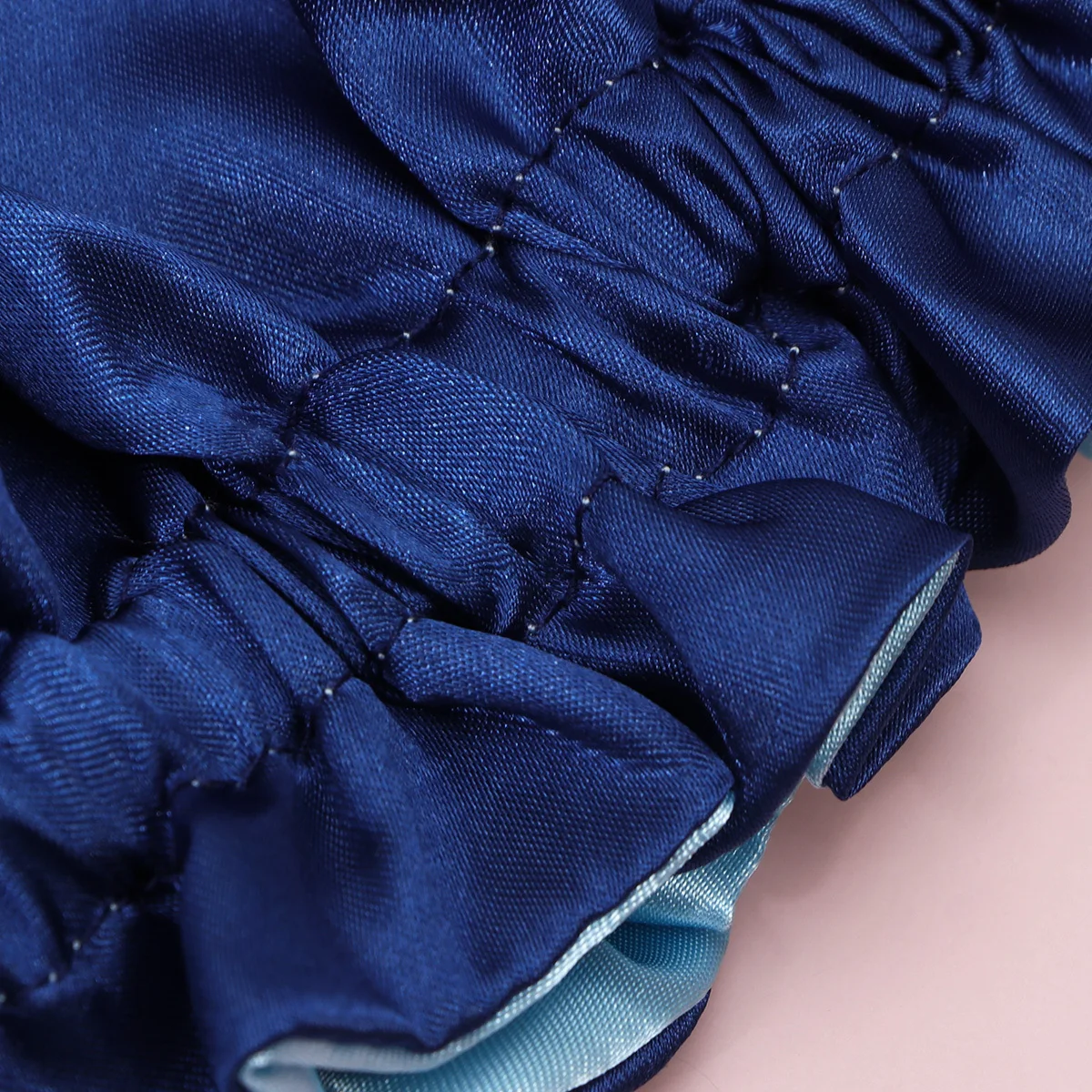 

Shower Cap for 's Round Hat Double Layer Satin Bathing Elastic