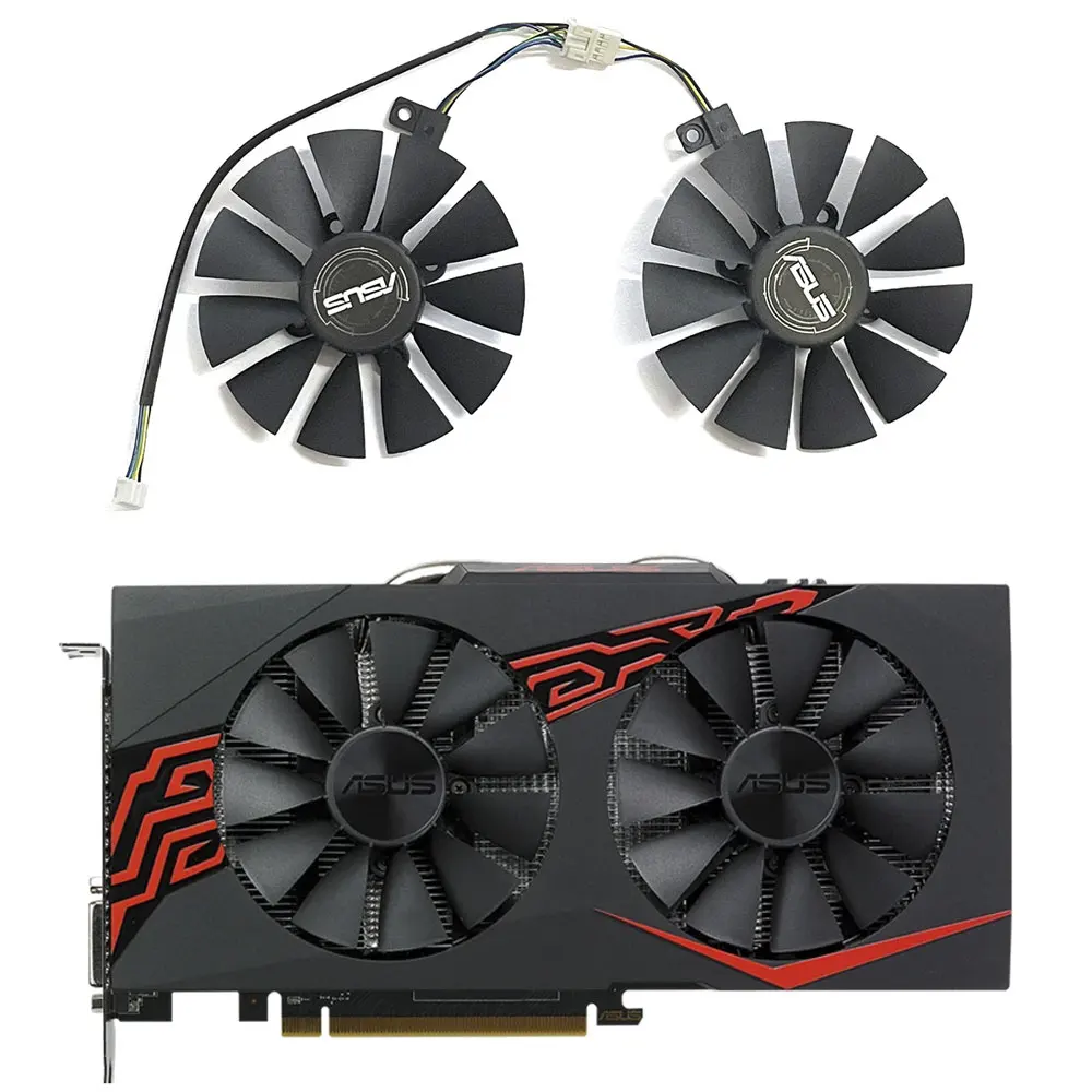 T 129215 BU PLD09210S12HH FDC10U12S9-C Wentylator RX580 do Arez Asus Radeon RX 470 4Gb Mining 570 580 Expedition OC Wentylator chłodzący grafikę
