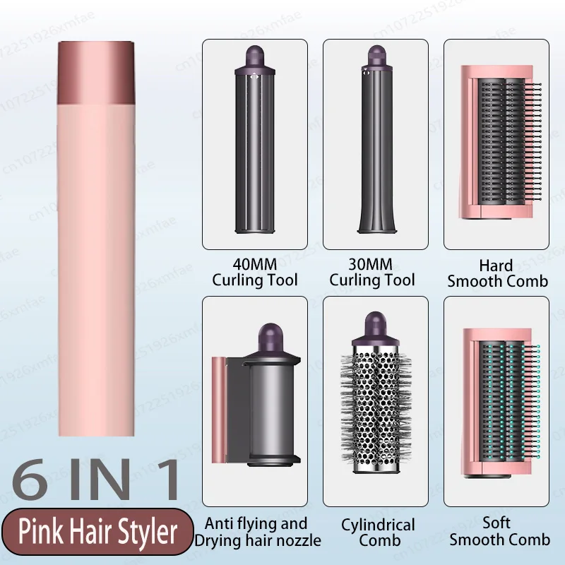 6-in-1 haarstyler en haardrogerborstel 110000 RPM Snelle haarverzorging Negatieve ionische föhn Sneldrogend, Multi Hair Styler