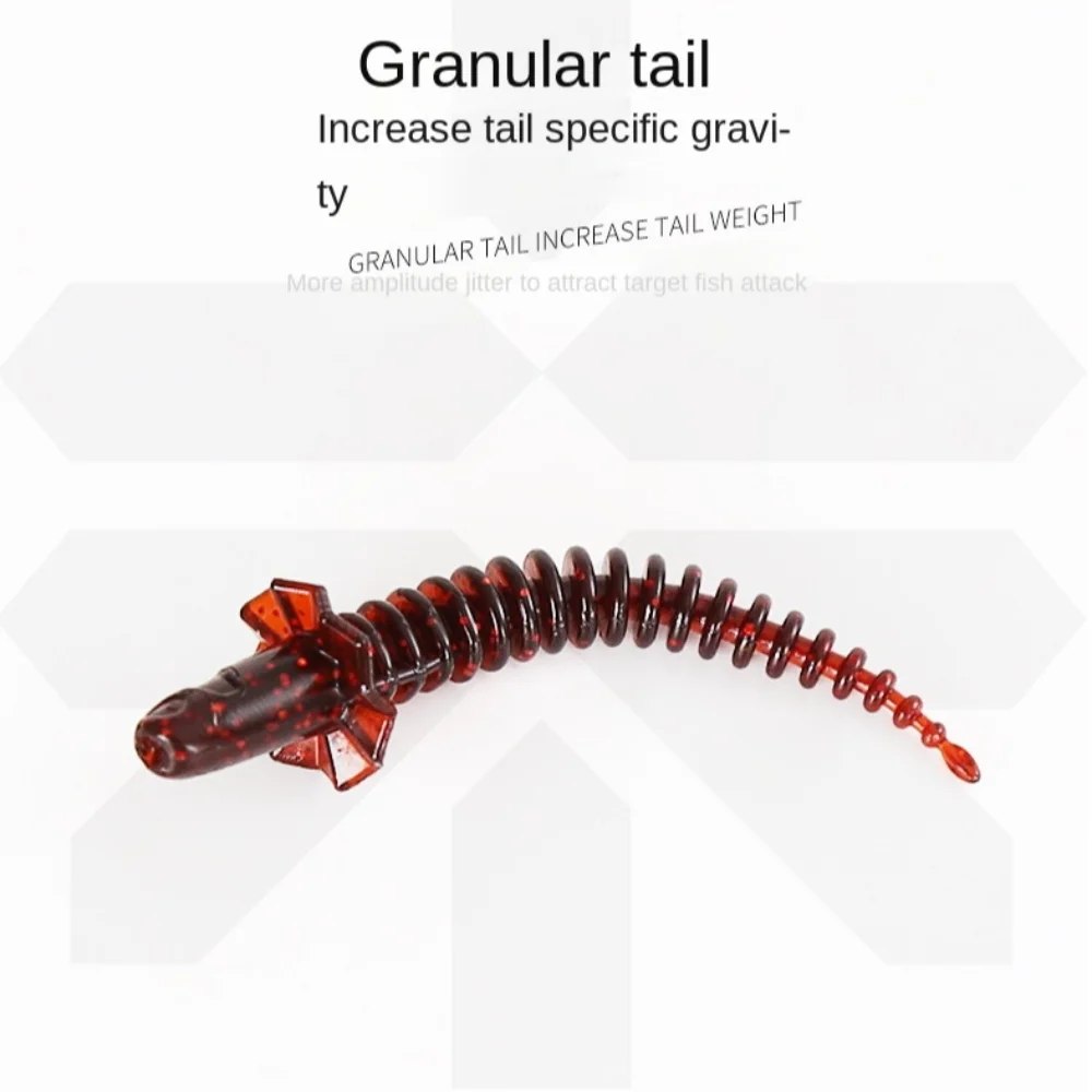 Tpe-プロのソフトワームフィッシングルアー,5cm, 6cm,人工ルアー,5色,14個