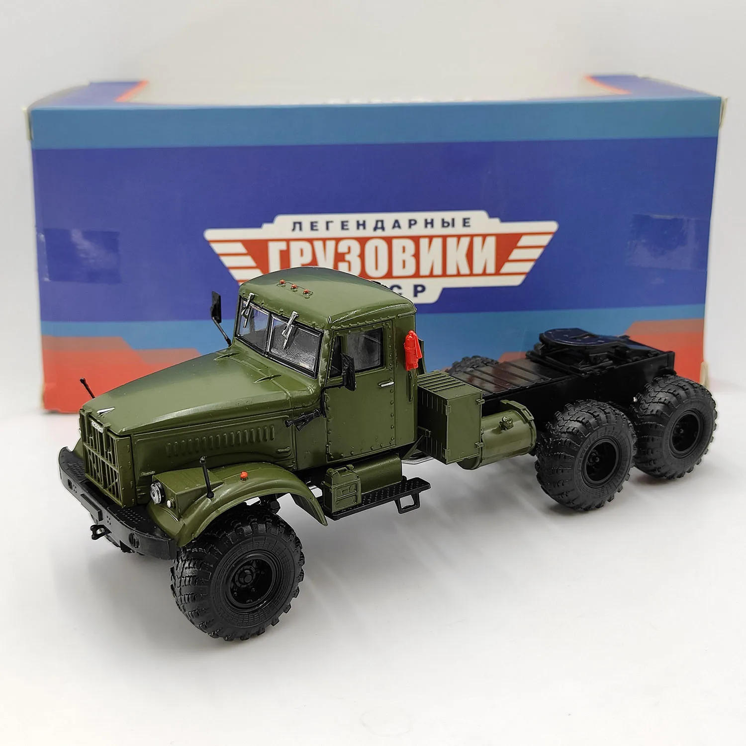 

Diecast Model Vehicle 1/43 Scale Heavy Tractor KRAZ-255V Soviet Rocket Launcher Transporter in Stock Collectible Toy Gift