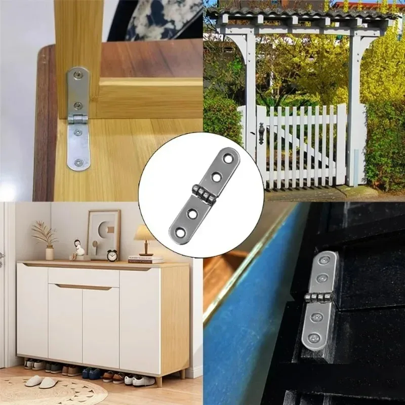 180-Grad-faltbare Scharnierklappe zum Anschrauben für Nähmaschinenschränke, abgerundete Ecken, Pufferscharnier, Möbel-Hardware-Kits
