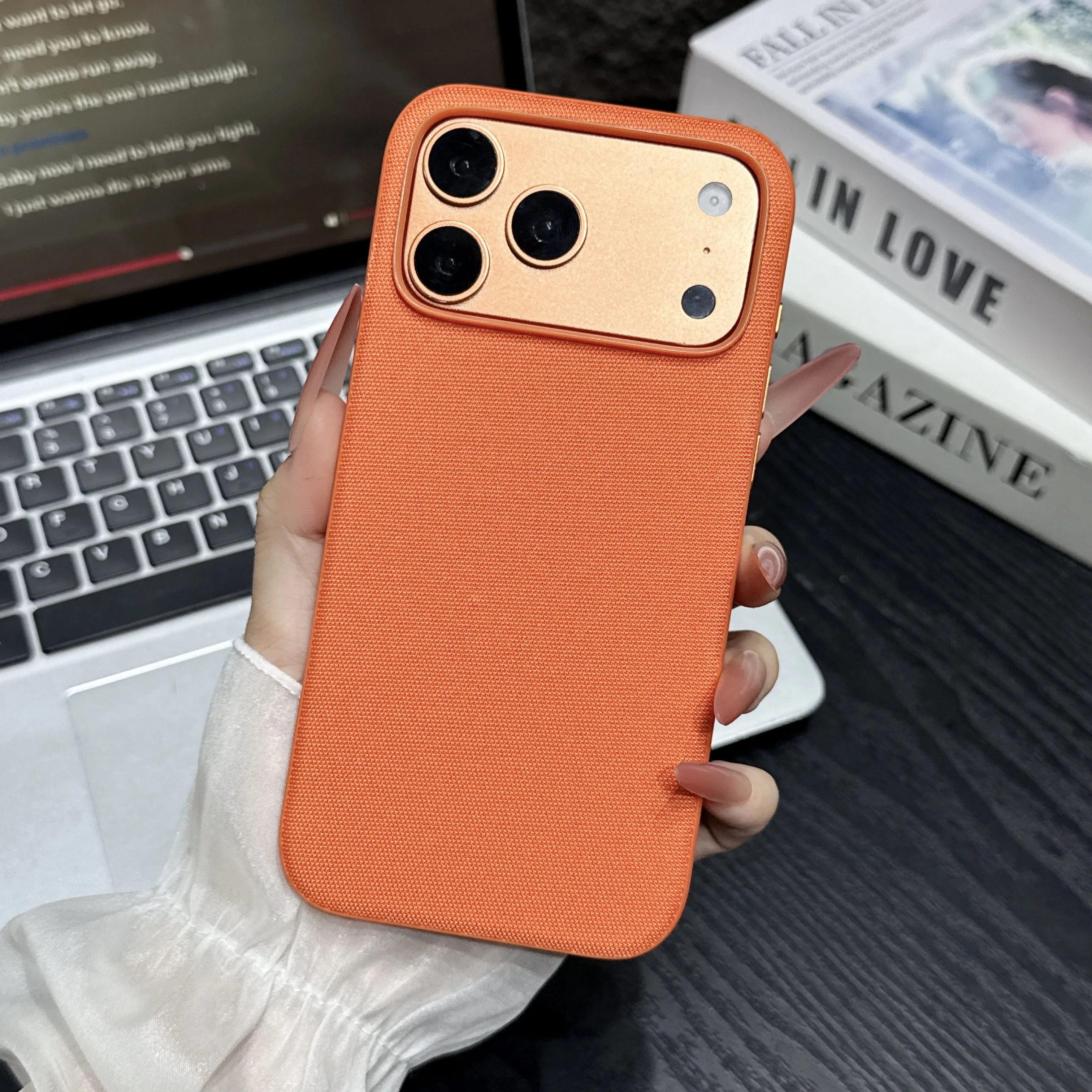 Tech Woven Hülle für iPhone 18 17 Air 16 15 14 13 Pro Max für MagSafe Magnetisches Kabelloses Laden Stoßfeste Schutzhülle – Detail 7