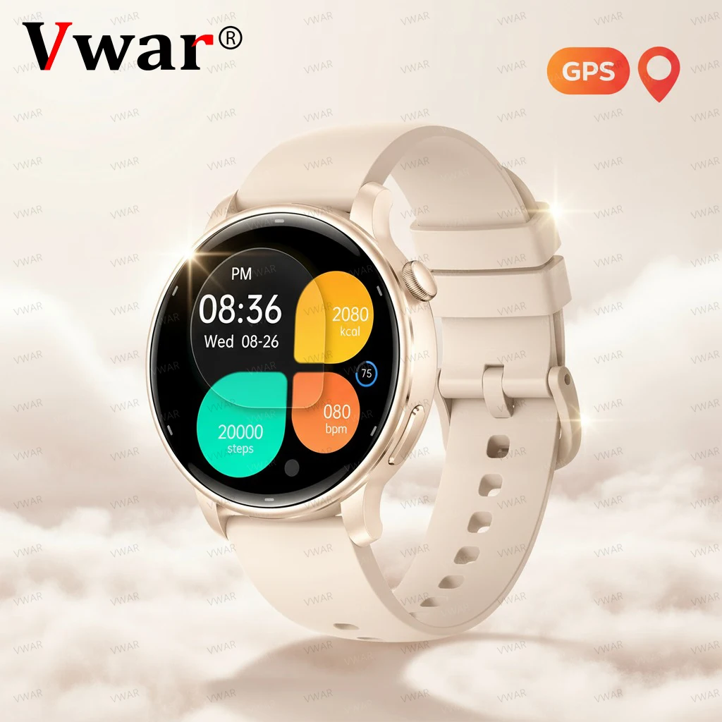 

2025 New Lady Fashion GPS Smart Watch women AMOLED HD Screen Heart Rate Bluetooth Call Waterproof Outdoor SmartWatch For Xiaomi