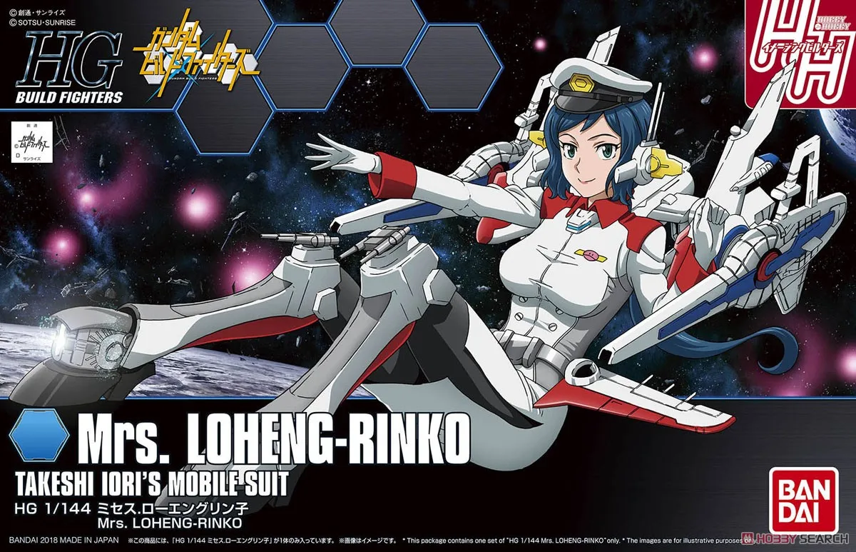 バンダイ-オリジナルのhgbf gundamアクションフィギュアアセンブリキット、戦闘機、mrs.loheng rinko、tkeshi、ioe'smotion、スーツ、モデルキット