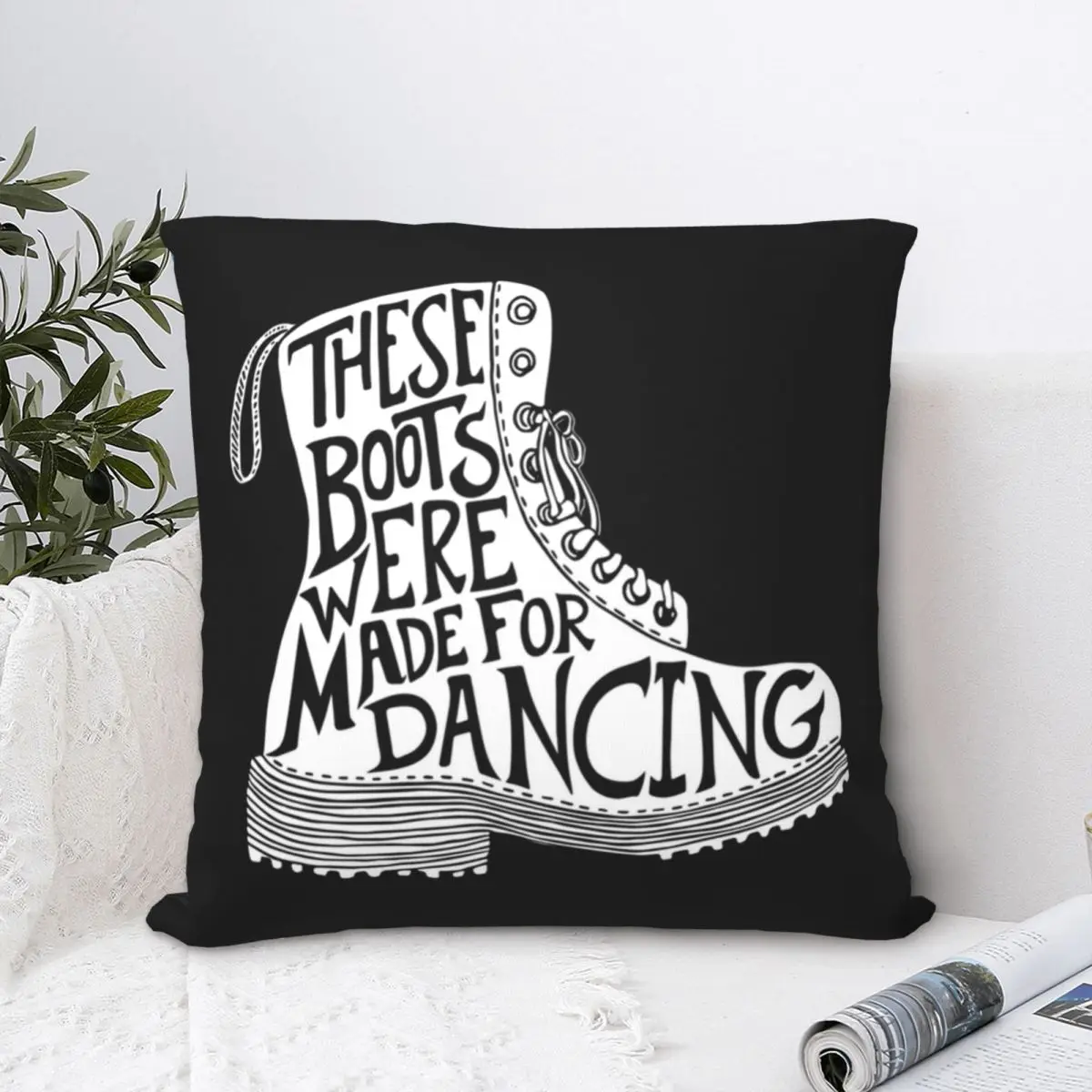 These Boots Were Made For Dancing Racerback Square Pillowcase Polyester Pillow Cover Velvet Cushion Decor Comfort Throw Pillow