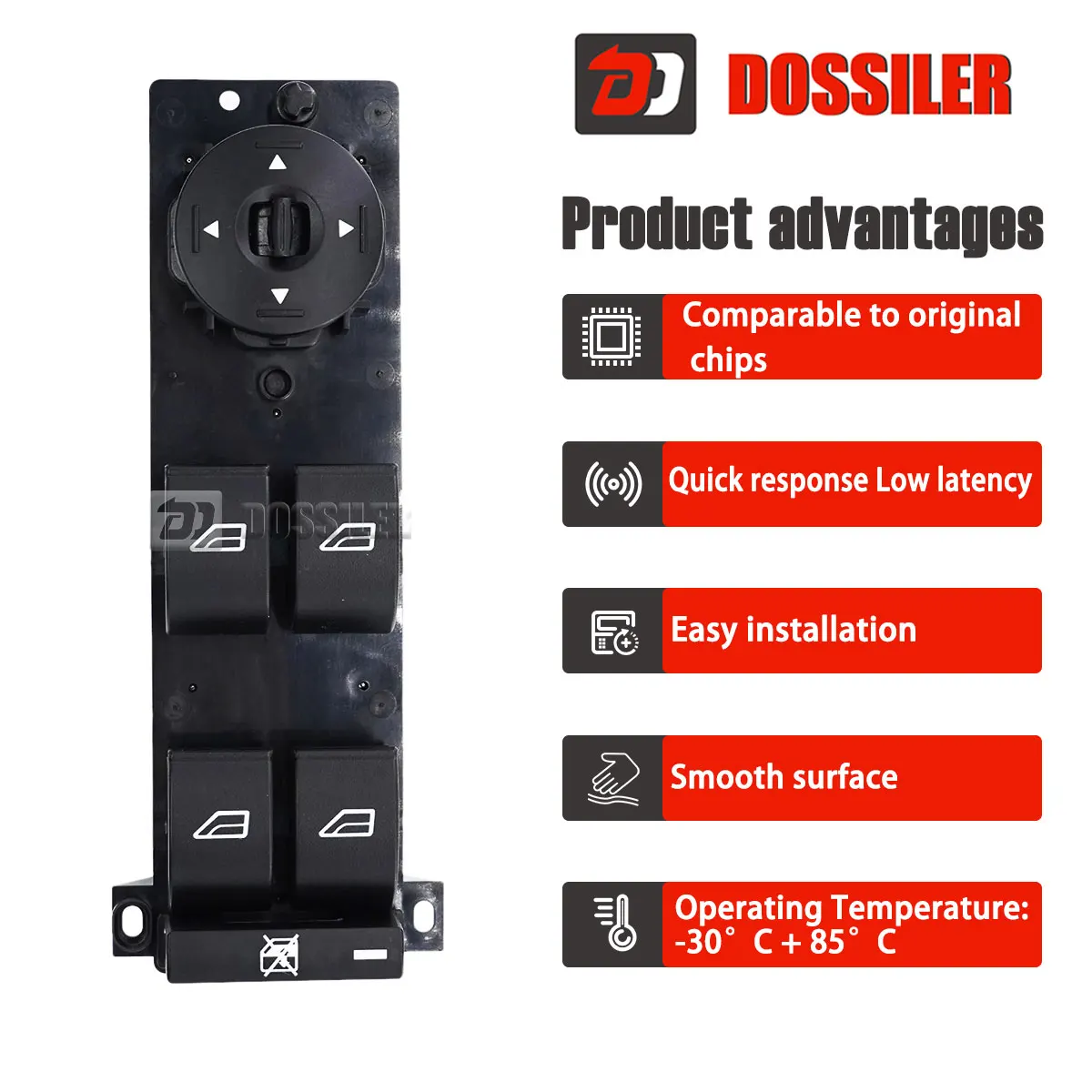 3M5T-14A132-AG Dossiler Power Master Electric Window Switch Button Control 3M5T-14A132-AG for Ford Focus MK2 C-Max Accessories