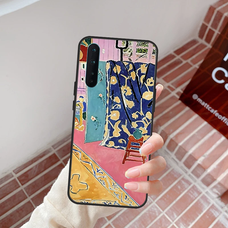 Caso da pintura a óleo de matisse para oneplus nord 2t n10 n20 n100 ce 2 lite capa para oneplus 8t 10t 9rt 8 9 10 pro