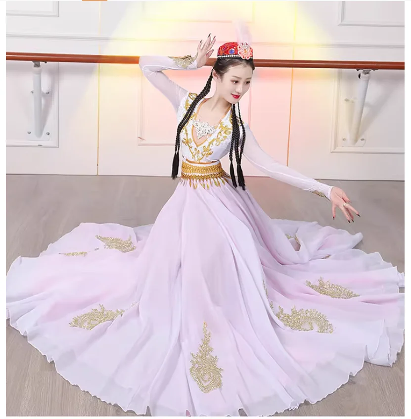 Dance costume Xinjiang Uyghur large swing skirt new adult women's dress