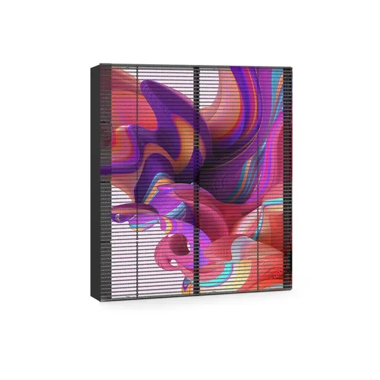 LEDCustom Waterproof DisplayLifelike Colors Transparent Video Display For Office Building Facades
