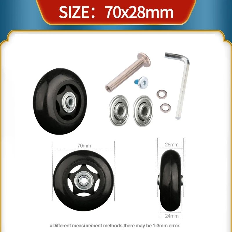 Suitcase Travel Case Caster Wheels Universal Wheels Luggage Accessories Trolley Case Wheels Pulley Replacement Silent Caster