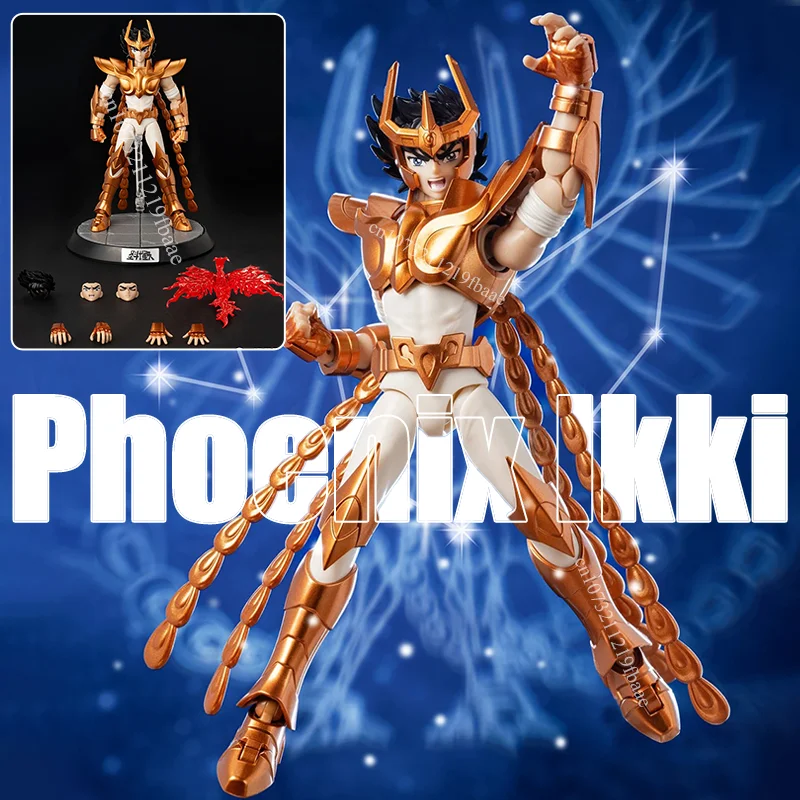 Genuine Blokees Saint Seiya Action Figure Phoenix Ikki SAGA Toys Golden Saint Champion Class Assembly Model Kit Gifts