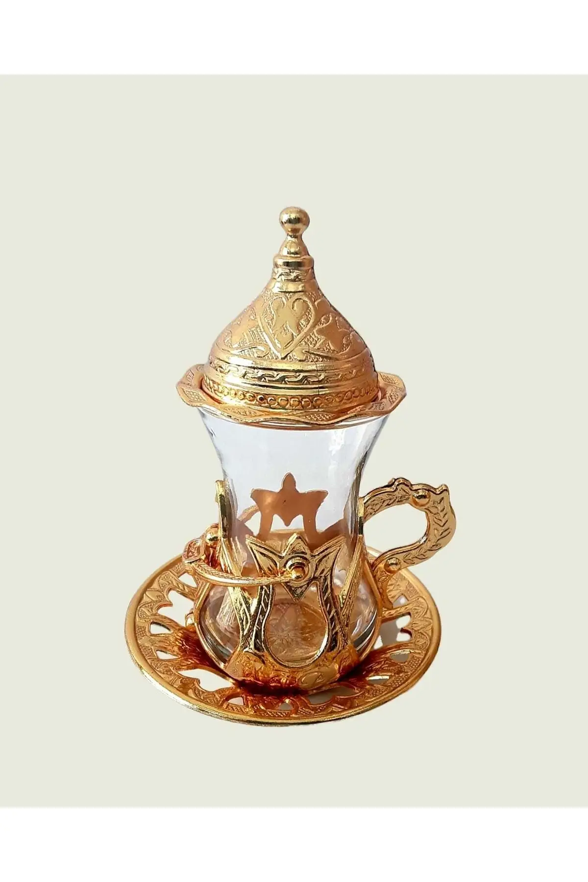 

DOLBOVI 6 person Tea Cup set Turkish Tea Glass Cup