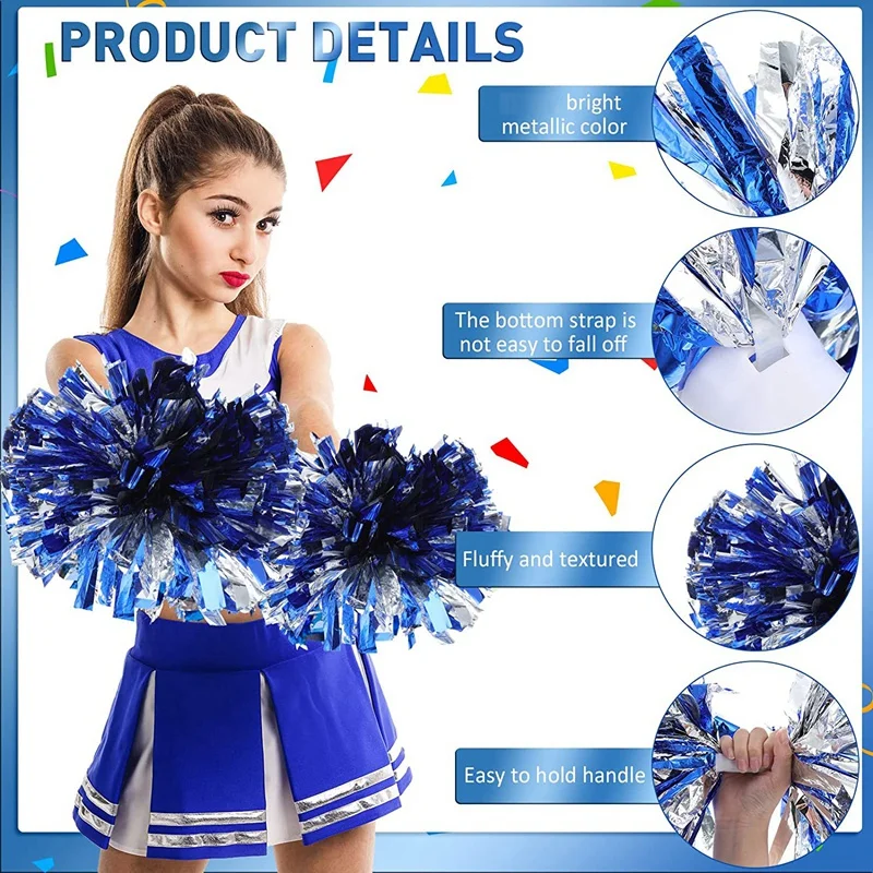 12PCS Cheerleading Pom Poms Cheering Squad Pompoms For Kids Adult Team Ball Cheering Dance Decorator Club Sport Supply