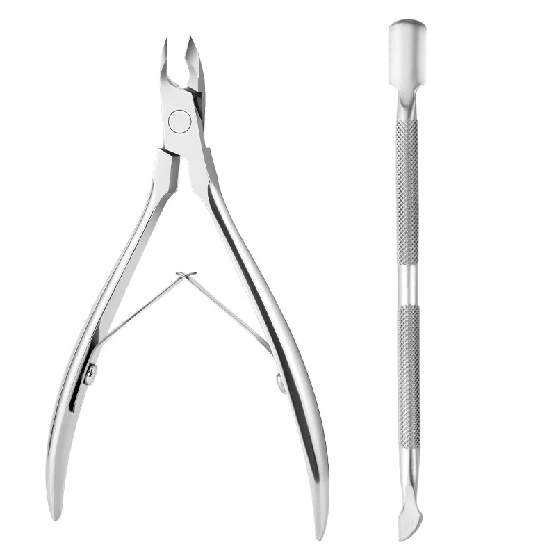 2/4/10 قطعة الفولاذ المقاوم للصدأ مقص أظافر مثلث بشرة الأظافر انتهازي الفضة المعادن انتهازي للبشرة هلام مزيل طلاء الأظافر #1