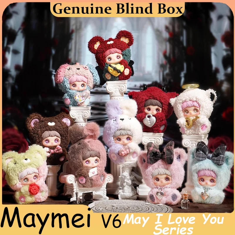 Authentieke Maymei V6 May I Love You Series Blind Box Cute Vinyl Doll Mystery Box Bag Action Figure Sleutelhanger Rugzak Hanger Speelgoed