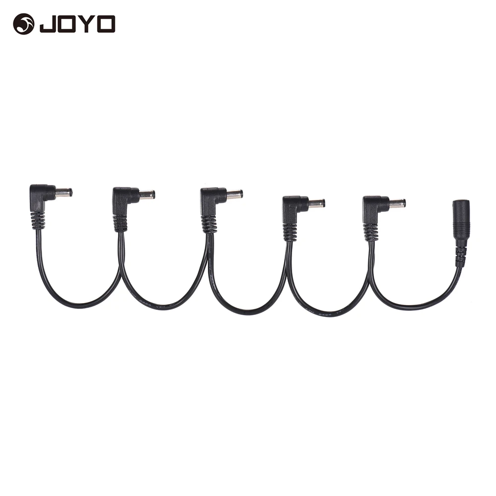 JOYO CM-24 Guitar Effects Power Cable Splitter Cord 5 Ways Daisy Chain for DC 9V Guitar Bass Effects