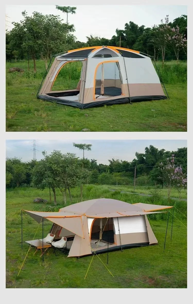 Imagem -05 - Outdoor Sunshade Camping Tent Circular Sunshade Tent Sala de Estar Família ao ar Livre Quartos 810 Pessoas