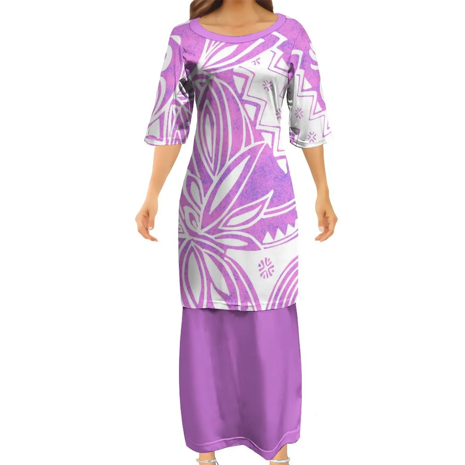 2023 New Women\'s Dress Fashion Club Slim Fit First Relax Samoa Puletasi Polynesian Tribal Design Dress Custom Novelty Dress