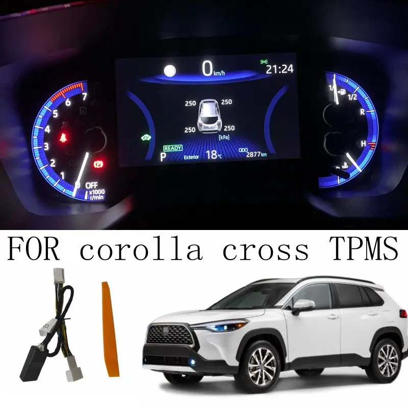 Car TPMS Tire Pressure Monitoring Display System Tire Pressure Monitor Security Alarm For Toyota Corolla CROSS 2020 2021 2022