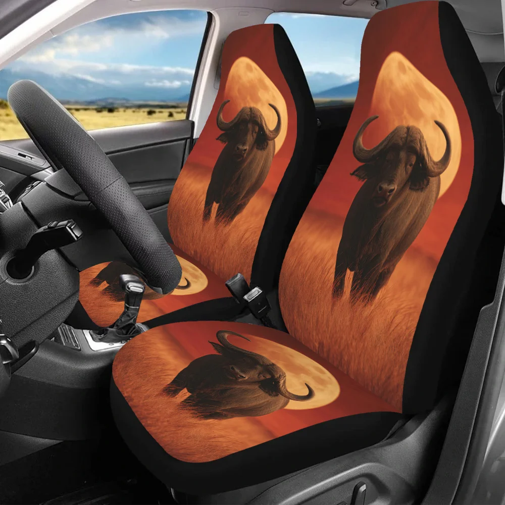 Housses de siège de voiture imprimées monobloc majesté, 2 pièces, pour tout le monde, accessoires de voiture pour femmes, protection universelle pour sièges avant automobiles