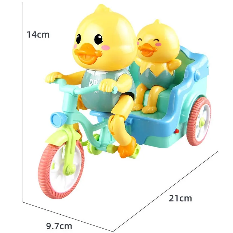Kinderen Speelgoed Elektrische Driewielige Schattige Kleine Gele Eend Licht Cartoon Dier Driewieler Speelgoed Muziek Lichten Baby Kinderen Speelgoed