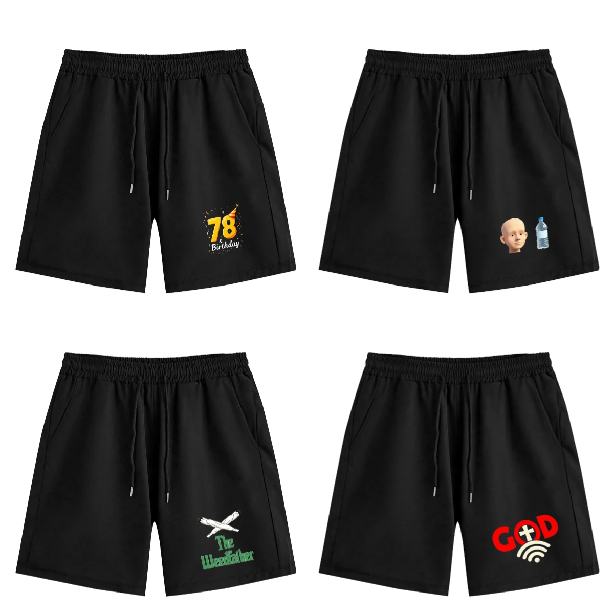 

Новинка 202, весна-лето, мужские удобные тренировочные быстросохнущие повседневные фантастические хлопковые шорты, однотонные шорты для сна с пятью точками