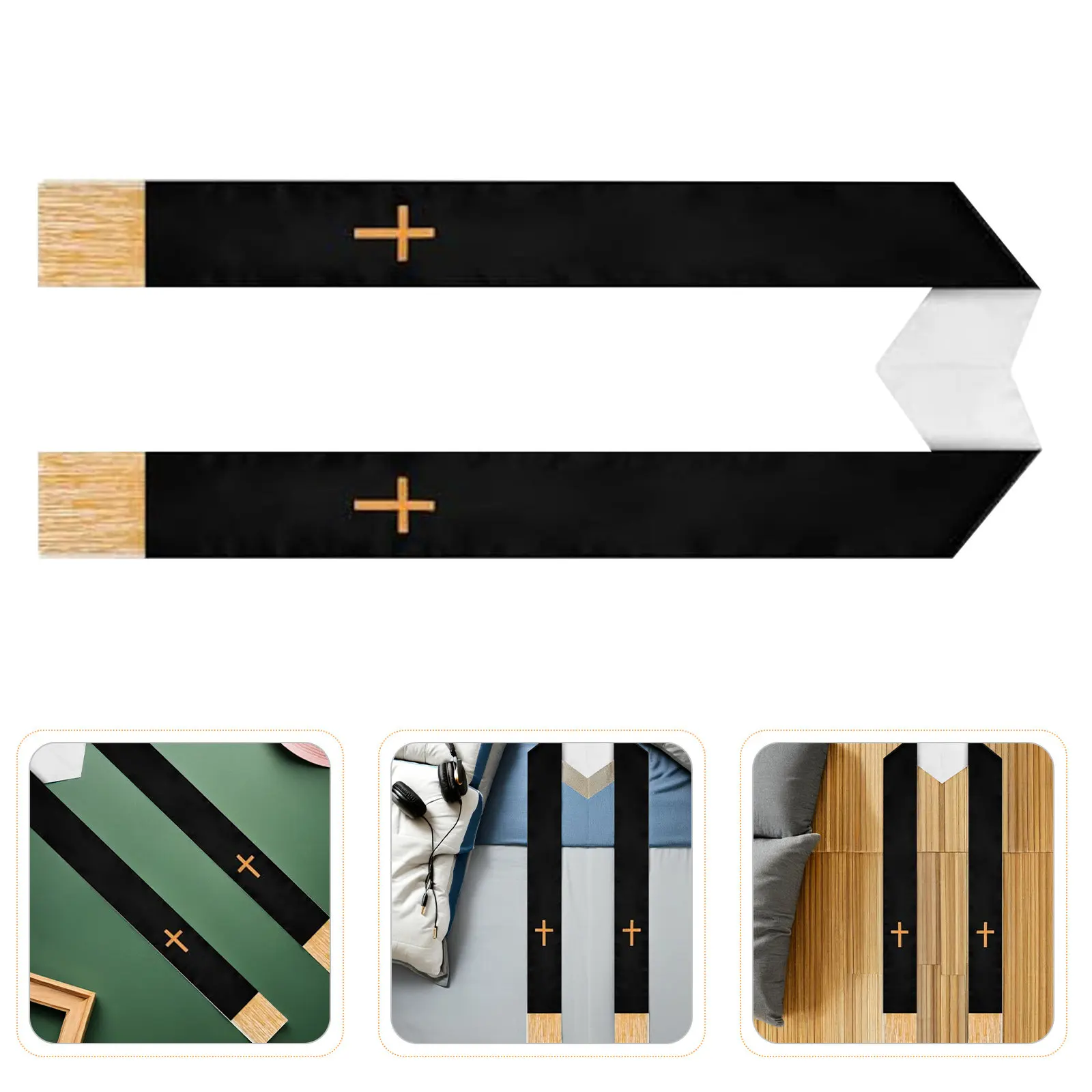 

Вышитая свадебная накидка-шаль с крестом, 53 дюйма, двусторонняя, для священнослужителей, реверсивная, для церковных и свадебных церемоний