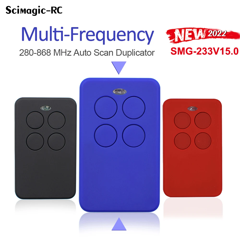 Universal Multi-frequency 280-868MHZ Garage Door Remote Control Duplicator 4 in 1 For Clone replication Rolling Code Fixed Code