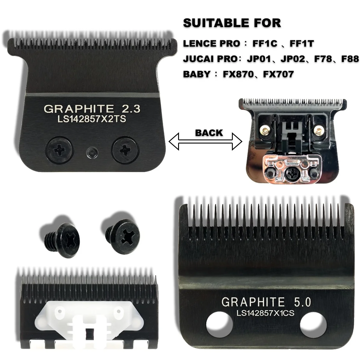 Origineel Vervangend Mes Voor Lence Pro Ff1c Ff1 T Fx870/707 Clipper Professionele Trimmer Scheerapparaat Snijmeskopaccessoires