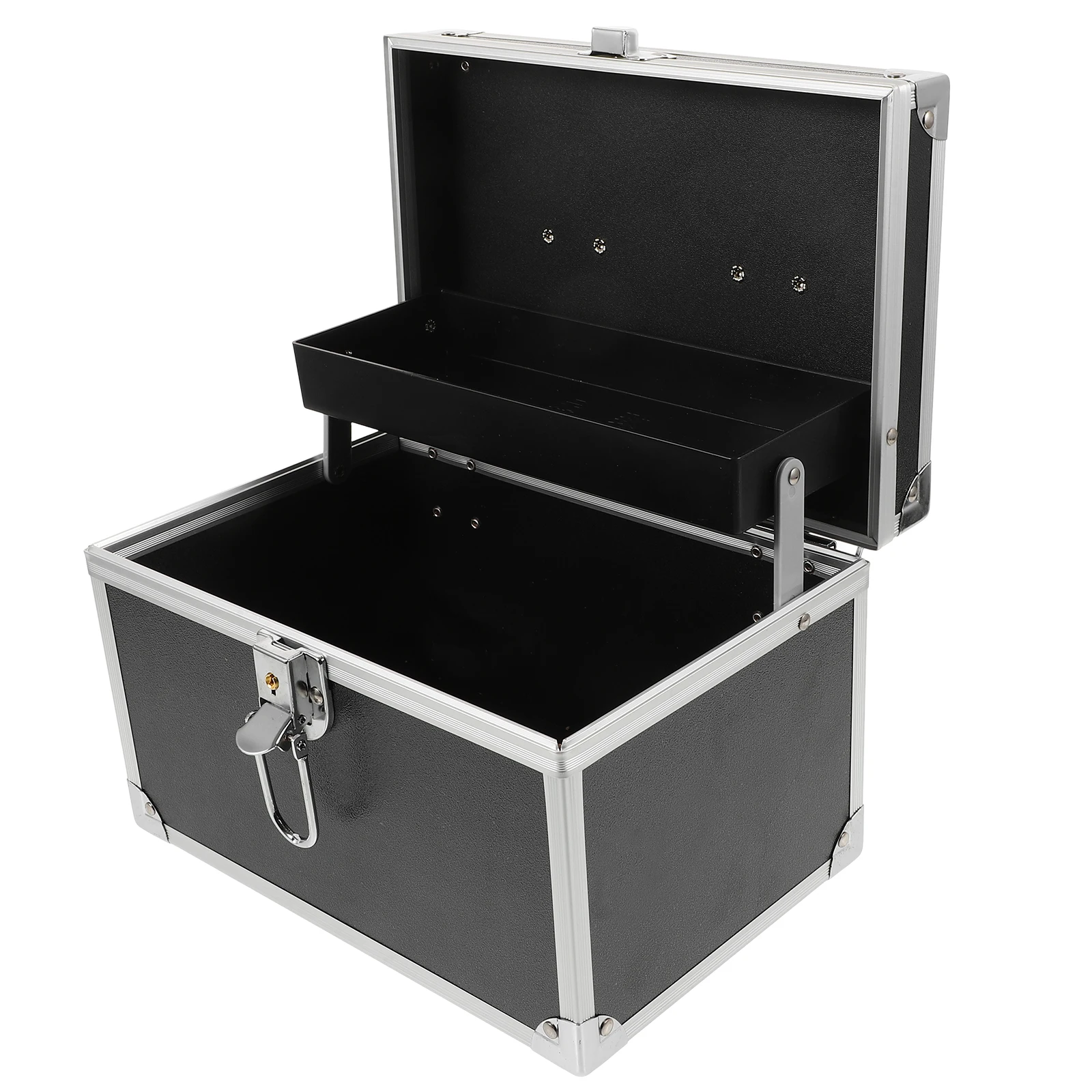 Caja de Herramientas de masaje, estuche de transporte de alta resistencia, contenedor de herramientas, multiusos, portátil, de aluminio