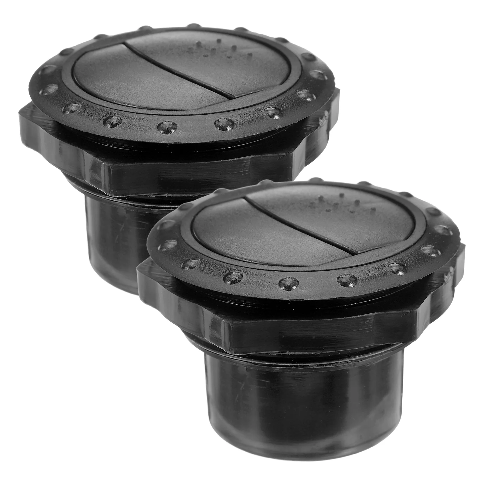 

2 шт. круглых вентиляционных отверстий для кондиционера для прицепов и автобусов, темно-серые, универсальные, поворотные, с оптимизированным потоком воздуха, бесшумные