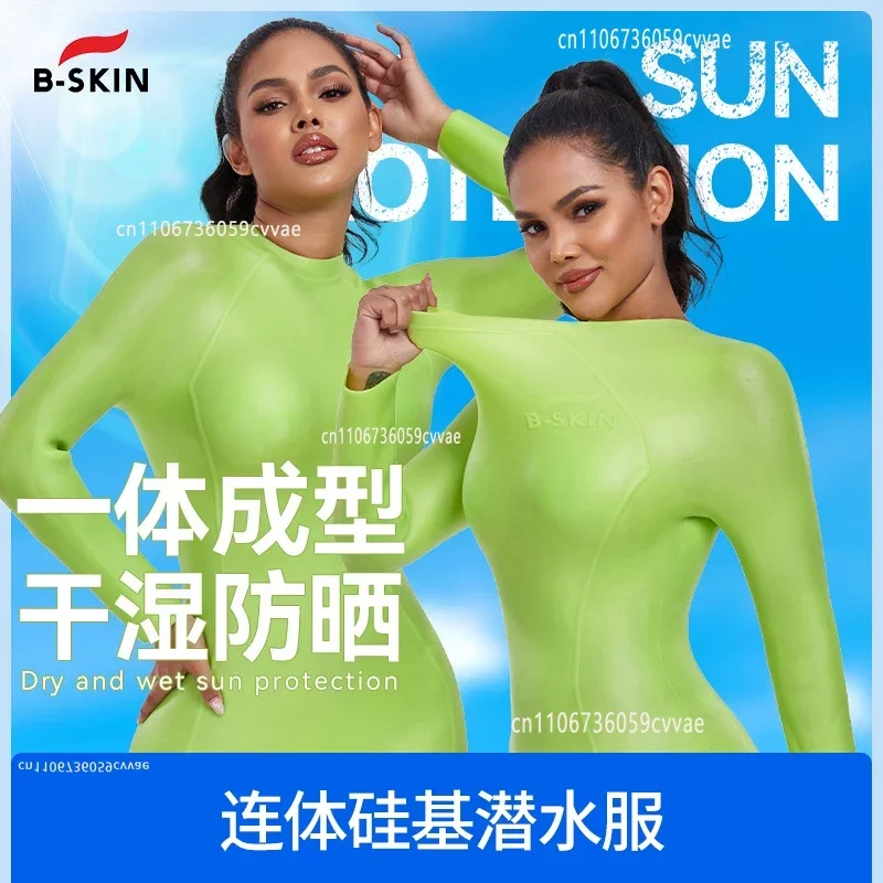 New Women Silicone Thermal Wetsuit Full Body Snorkeling Surfing Suit Jellyfish Protection