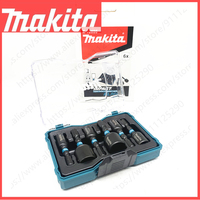 Makita Electric Screwdriver Hexagonal Handle Magnetic Sleeve 6-Piece Set 1/4'' Impact Resistant Sleeve 6/7/8/10/12/13mm E-18035