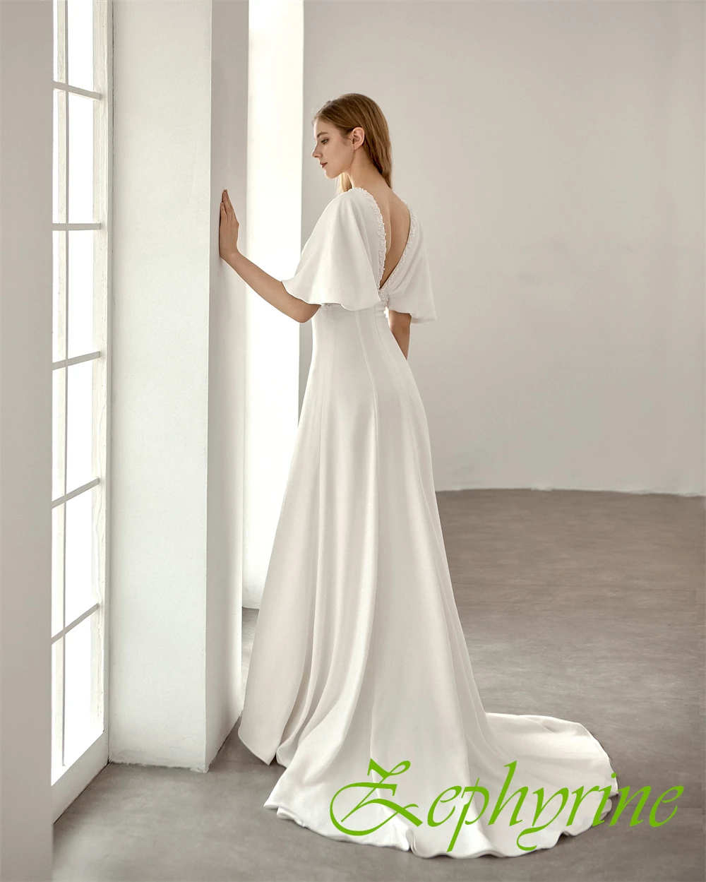 فستان سهرة شيفون أنيق مخصص بأكمام فراشة رائعة فساتين حفلة موسيقية عالية الجودة فساتين المناسبات الخاصة