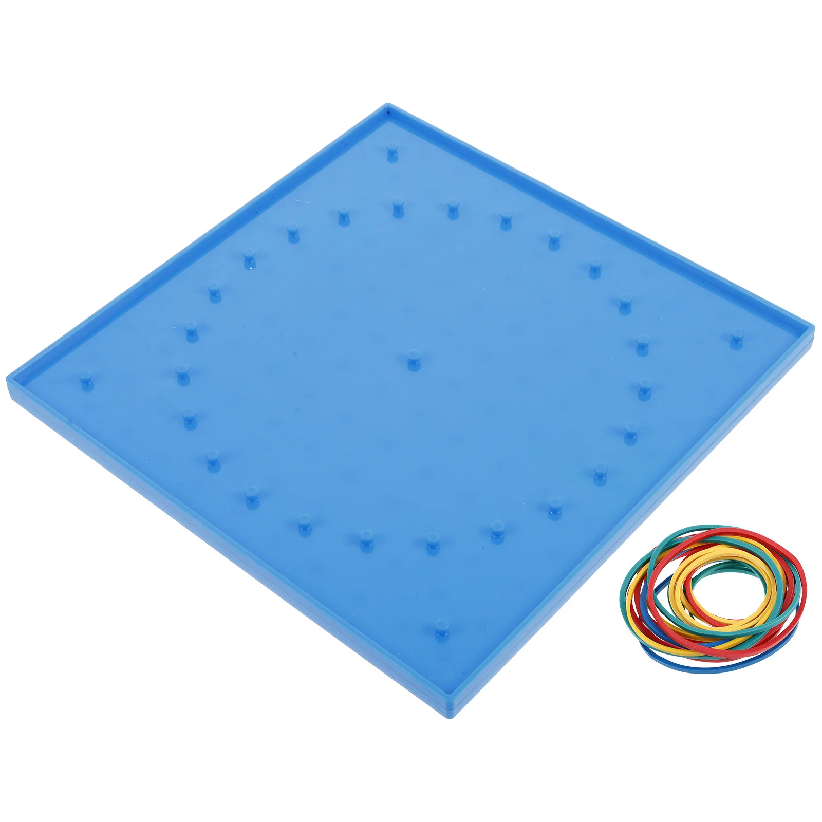 

1 set 1 Set Geoboard Dual-Sided Pegboard Math Learning Tool Shape Creation Stem Activity Puzzle Board Rubber Bands Playset