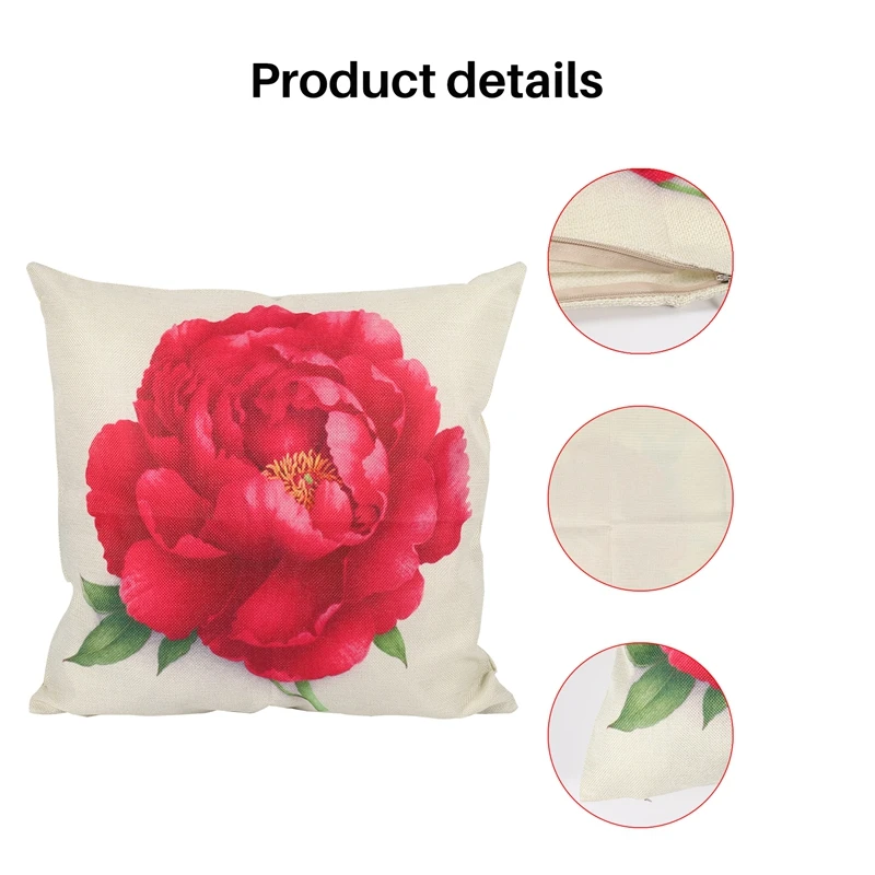 Винтажный цветочный/цветочный льняной декоративный чехол для подушки Чехол для подушки домашний диван декоративная роза