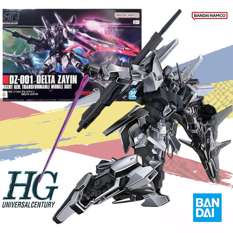 

BANDAI Genuine Original HG DZ-001 DELTA ZAYIN ARGENT Mobile Suit Anime Action Figures Assembled Collectible Model Toys Ornaments