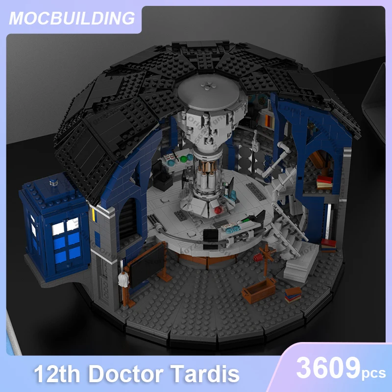 MOC Building Blocks 12th Doctor Tardis Architecture Display Model DIY Assemble Bricks Collection Display Xmas Toys Gifts 3609PCS