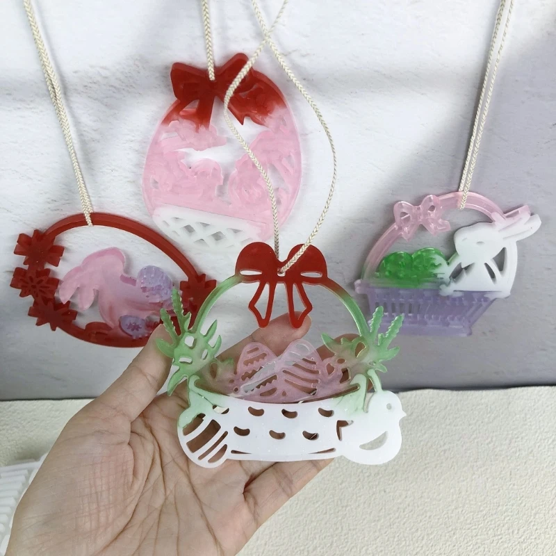 4Pcs Flexible Silicone Molds For Creating Beautiful Festival Hanging Adornment Festival Silicone Molds For DIY Ornaments