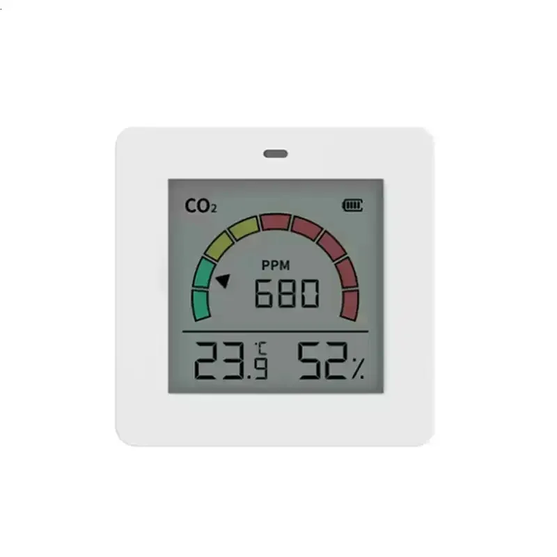 Carbon Dioxide Detector, High-precision Sensor for Temperature and Humidity Monitoring, Indoor Household Vehicle Mounted