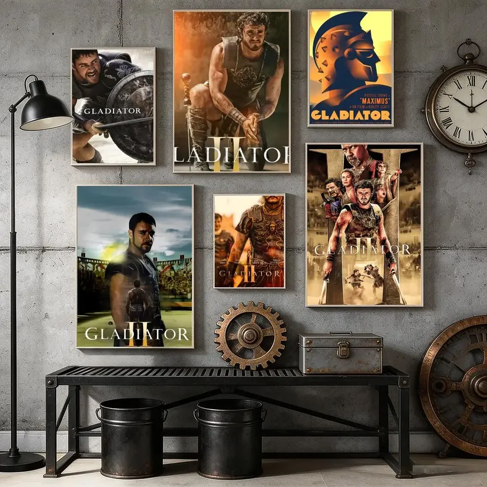 Movie C-Gladiator Historical Painting Calligraphy Canvas Poster Bedroom Living Room bar Hallway House interior Wall Decor