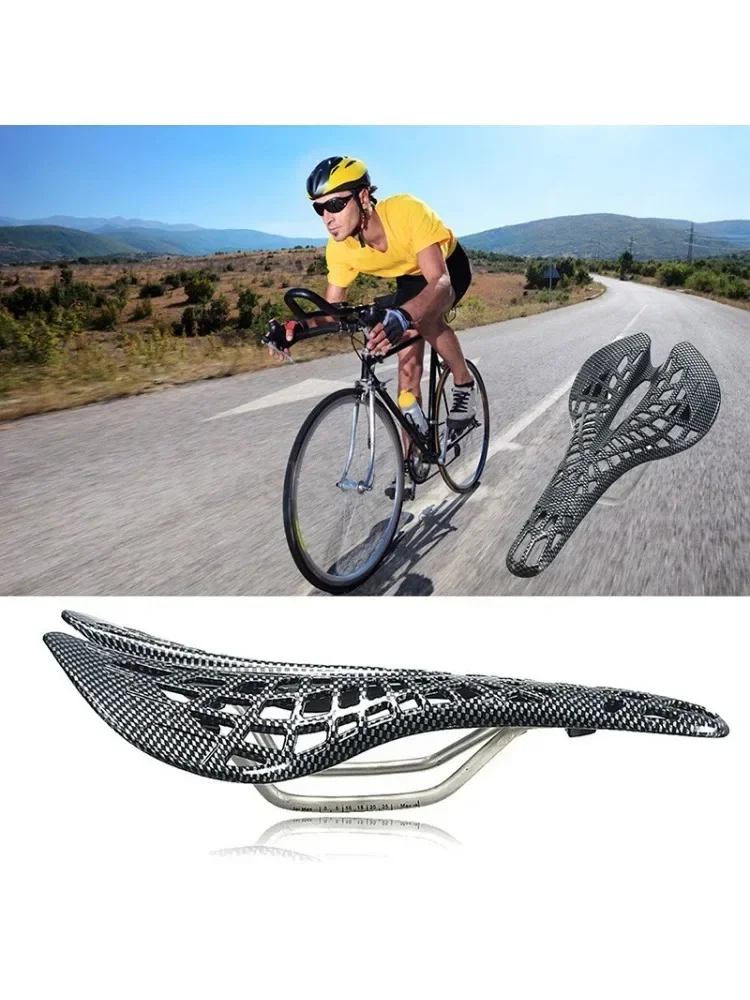 AliExpress NONE Urltra-Light Bicycle Saddle Carbon Fiber Waterproof Spider Hollow Saddle Seats MTB Road Bike Breathable and Comfortable Saddle