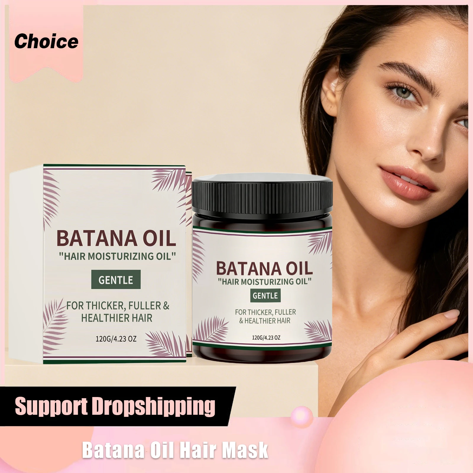 Batana Oil Hair Mask Deep Hydrating Control Frizzing Reduce Split Ends Nourish Scalp Strengthen Hair Roots Natural Batana Cream