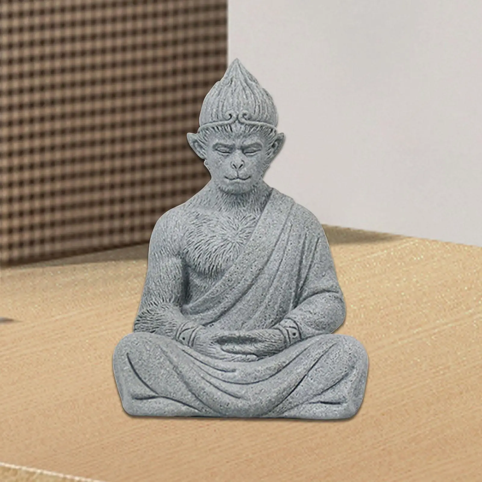 Miniature Figurine Home Decor Housewarming Sitting Monkey Buddha Statue Monkey King Figure for Balcony Backyard Lawn Hotel Porch - view 5