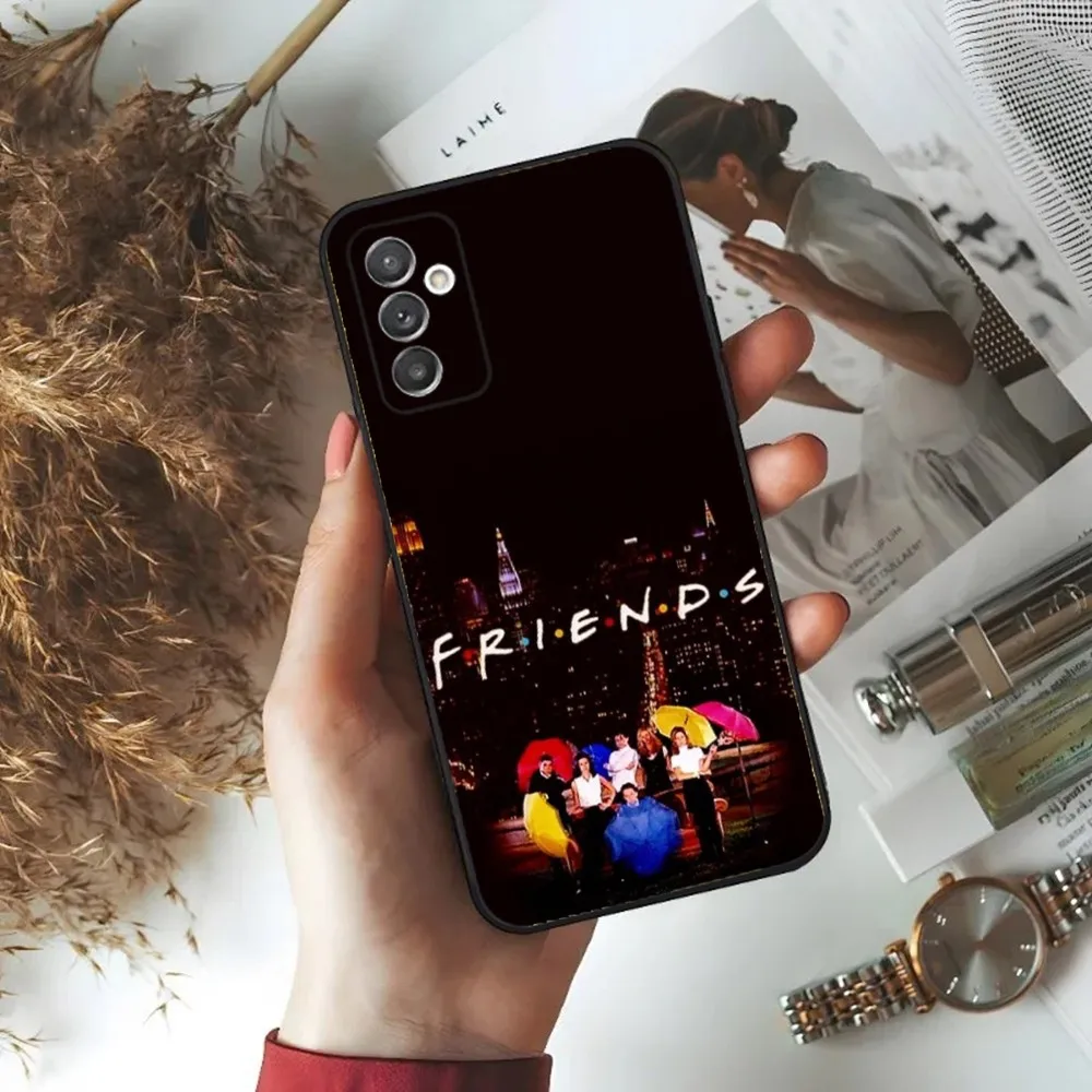 Cartoon funny F-Friends TV Show Phone Case For Samsung S24,23,22,30,21,10,9,Ultra,Plus,Lite,FE,5G Black Soft Case image 4