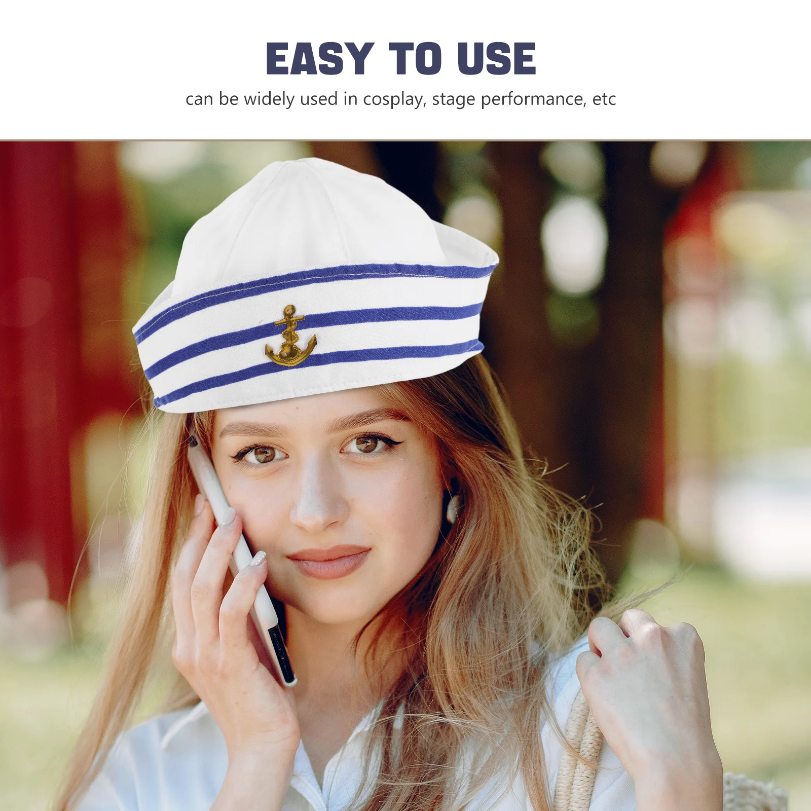 หมวกกะลาสี 2 ชิ้น สำหรับคอสเพลย์ หมวกกัปตัน อุปกรณ์ประกอบงานปาร์ตี้ ของตกแต่งสำหรับการแสดงบนเวที น้ำหนักเบา เหมาะสำหรับผู้ใหญ่