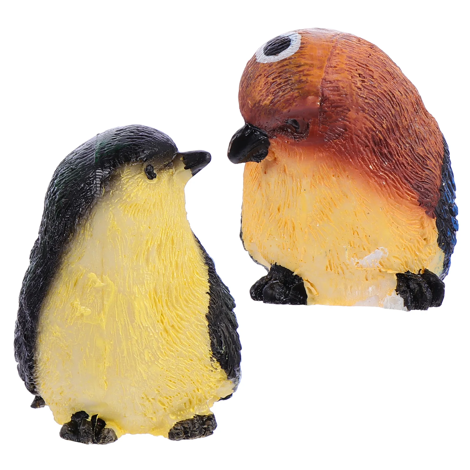 

2pcs Resin Bird Miniature Ornament Garden Landscape Decoration Desktop Craft Adornment Shape Succulent Decor Bedroom